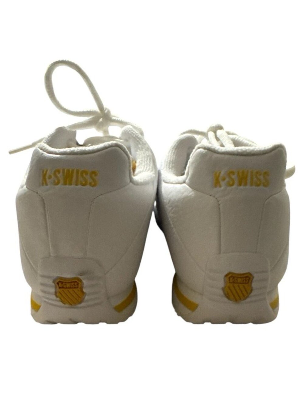 K-Swiss Women Denley Low Top Shoe Sneaker White Yellow Size 8 new - Picture 7 of 10